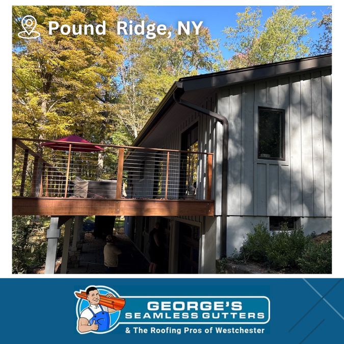 pound ridge ny gutter installation color bronze