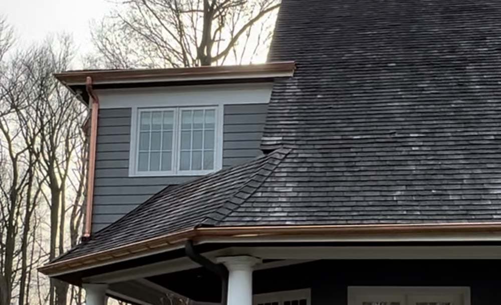 Half-Round Copper Gutters Classic DutchStyle Home