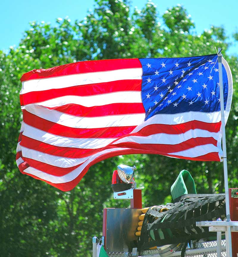 closeup of the usa flag